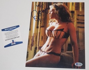 Deceased Playboy Model Ashley Massaro Signed 8 x 10 Photo BAS