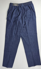 Alfred Dunner Women's Blue Polyester Elastic Waist Pull On Pants Size 8