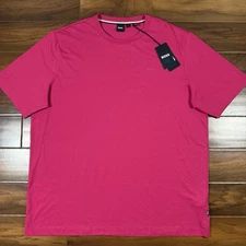 Hugo Boss Men's Size 2XT Dark Pink Thompson Cotton Jersey Tee T Shirt