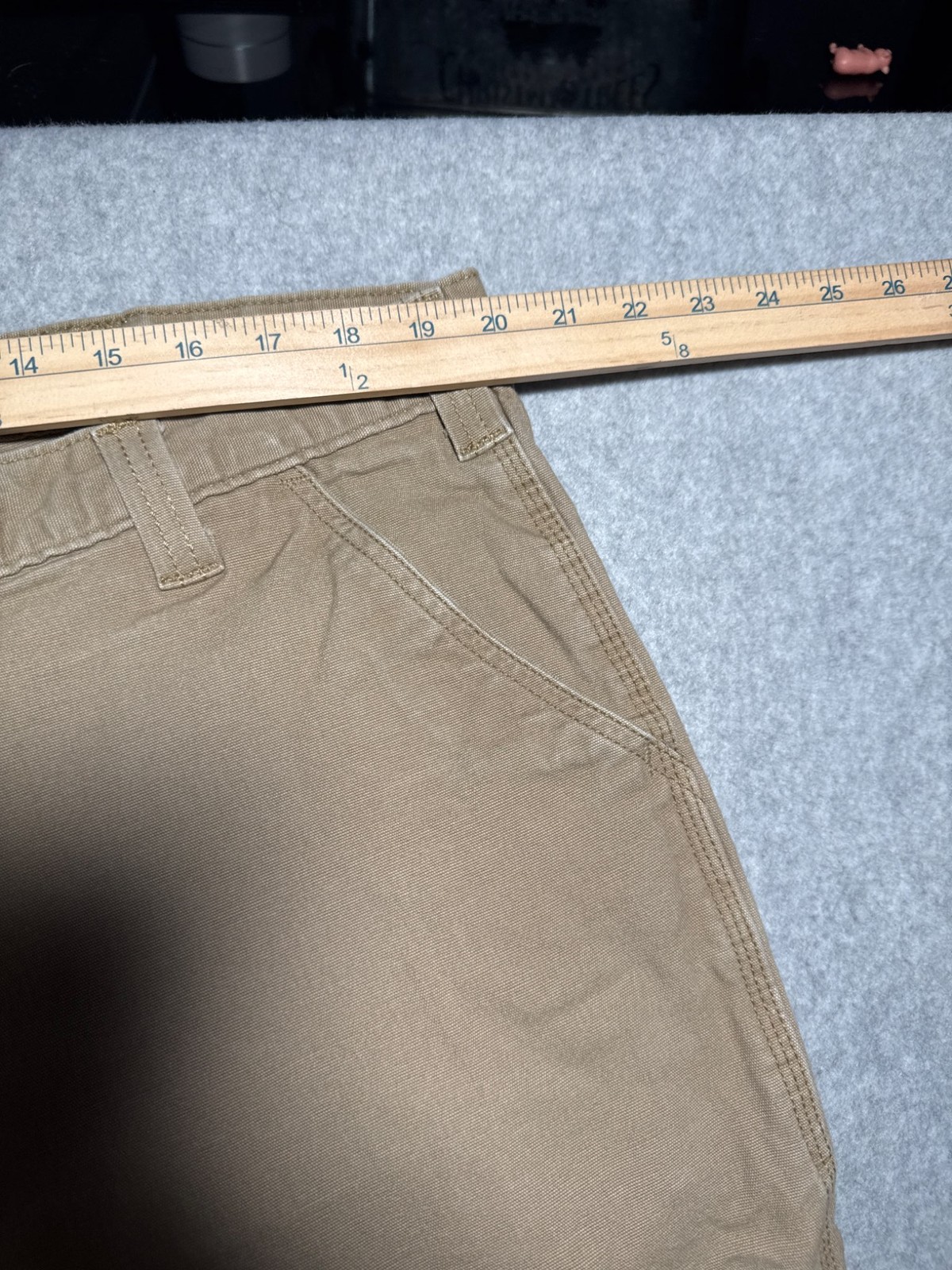 Carhartt Relaxed Fit Work Pants Khaki 44x32 Durable Canvas Used thumbnail 8