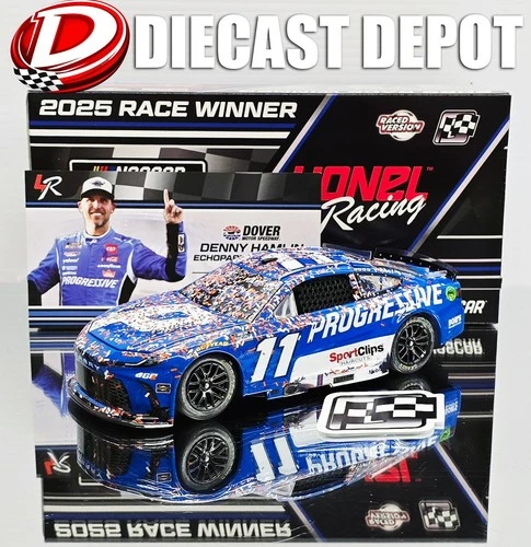 DENNY HAMLIN 2025 DOVER WIN RACED VERSION PROGRESSIVE 1/24 ARC