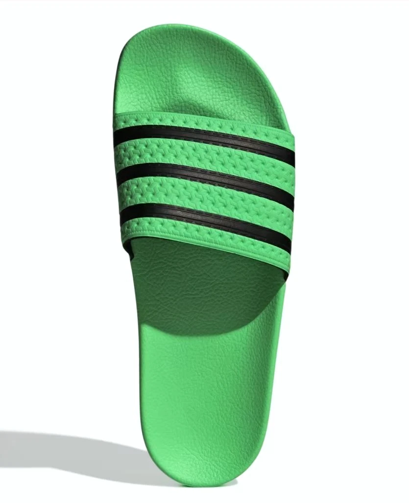 NUOVE SLIDE ADIDAS ORIGINALS DA UOMO ADILETTE TRIFOGLIO ~TAGLIA 10 #JR3621 VERDE
