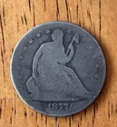 1877 S Seated Liberty Half Dollar — Well Circulated Filler