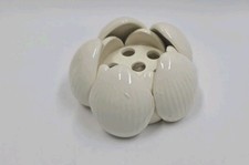 Vintage JAPANESE Kenzan CERAMIC FLOWER FROG holder IKEBANA white flower 3.75"