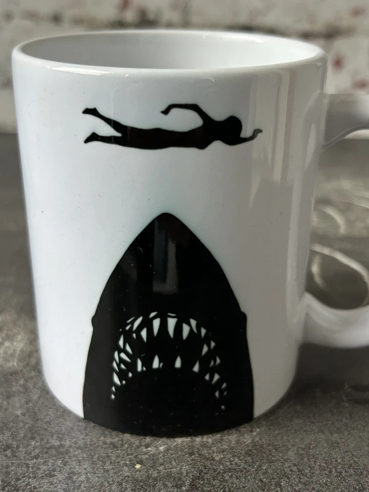 Jaws Shark Swimmer Shark Attack Birthday Christmas White Gift Mug For Men - Image 3 of 4