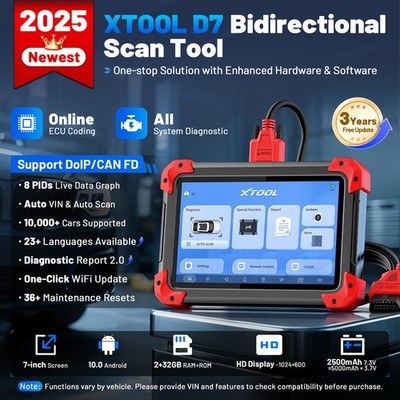 XTOOL D7 Car Scanner All System Diagnostic Tool Key Programming