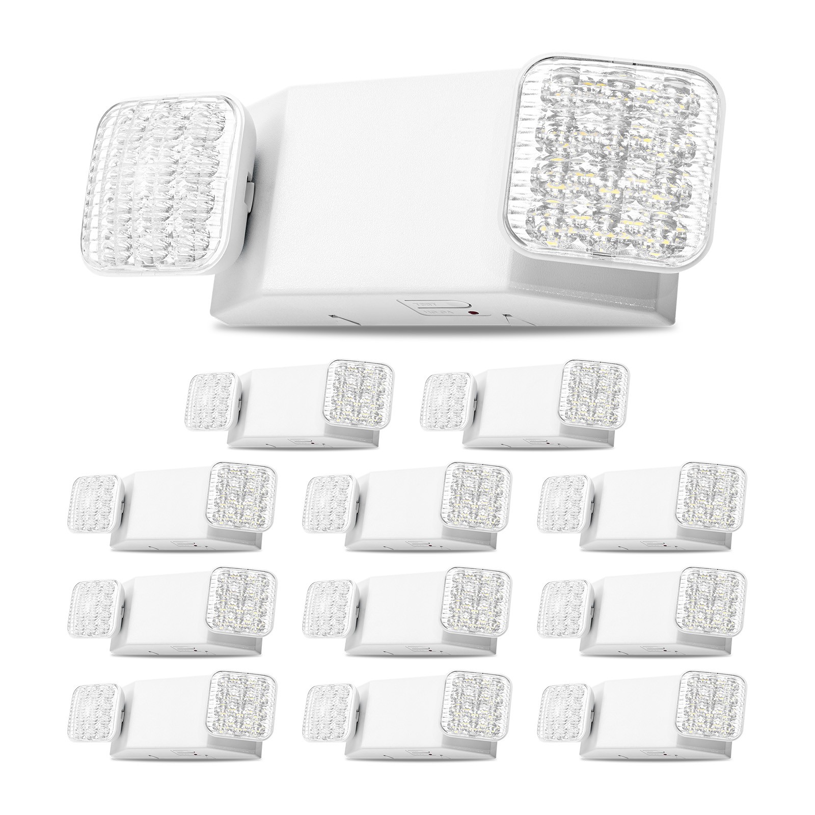 Uimoso 12 Pack LED Emergency Lights with Battery Backup for Commercial Use