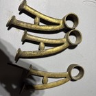 Vintage SOLID BRASS  Bar Pub Foot Rail Support Pipe Bracket 1 Lb Each — photo 2