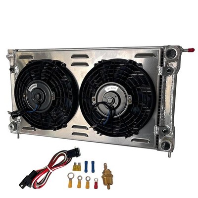 Radiator+ Fan Fit  VW Golf MK1 MK2 GTI Scirocco Rabbit Cabriolet 1.6L 1.8L 8V