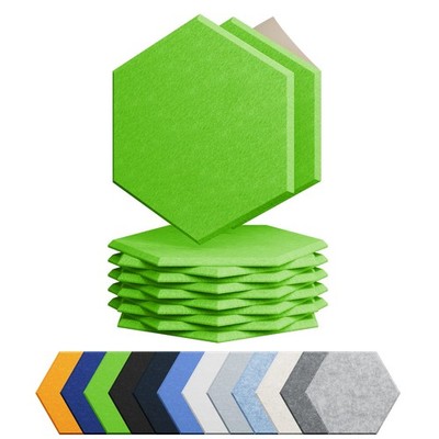 12 Pack Hexagon Acoustic Panels Self Adhesive 12pcs, Fruit Green