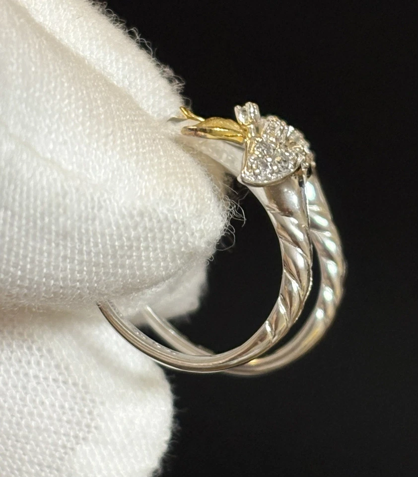 "Pendientes tipo argolla de plata de ley 925 con flor de lirio de cala de 3/4"" HERMOSOS" Foto 3 de 4