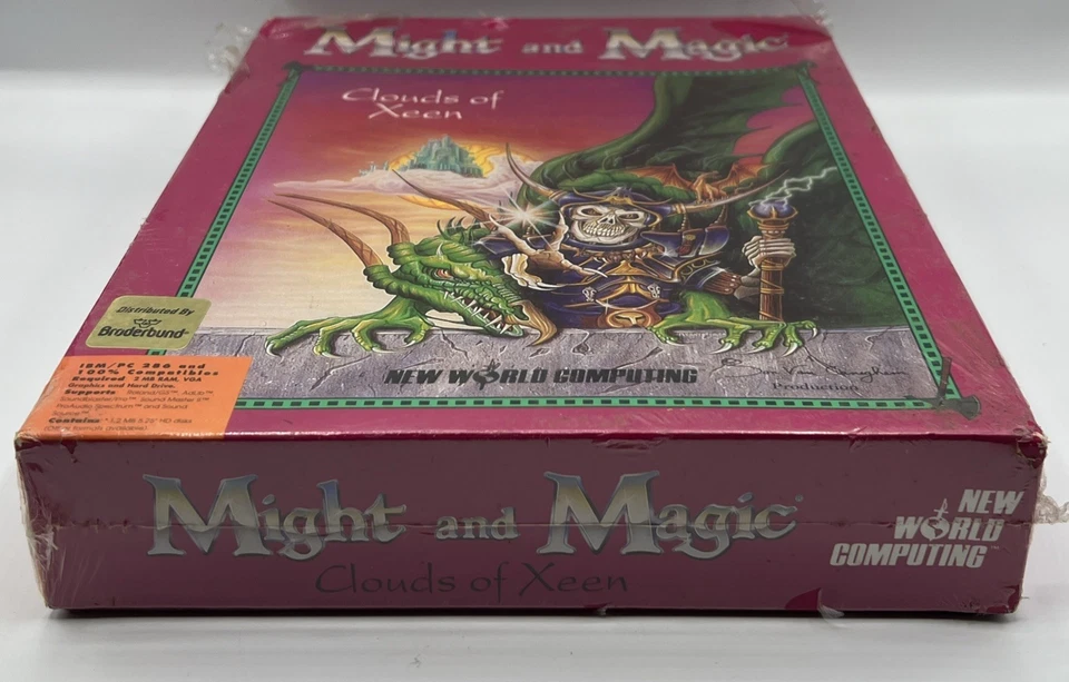 Might And Magic Clouds Of Xeen PC Game 5.25Floppy Disc 1992 Big Box NEW Sealed - Image 4 of 4
