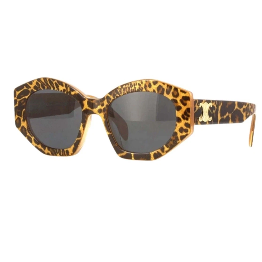 Celine — Celine Animal Print Triomphe Cat Eye Sunglasses