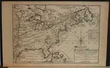 EASTERN UNITED STATES 1705 NICOLAS DE FER UNUSUAL ANTIQUE CIOOER ENGRAVED MAP