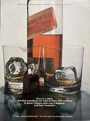 1971 Johnnie Walker Red Original Vintage Advertisement Scotch Whisky Print Ad