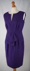 Ladies Hobbs Purple Linen Dress Size UK 12