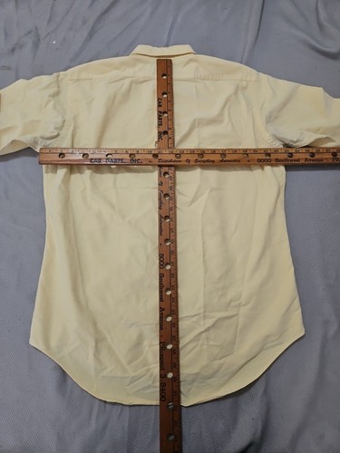 Vtg Ralph Lauren Shirt Men 15.5 32/33 Yellow Flesh Pony Oxford Classic Preppy - Picture 12 of 14