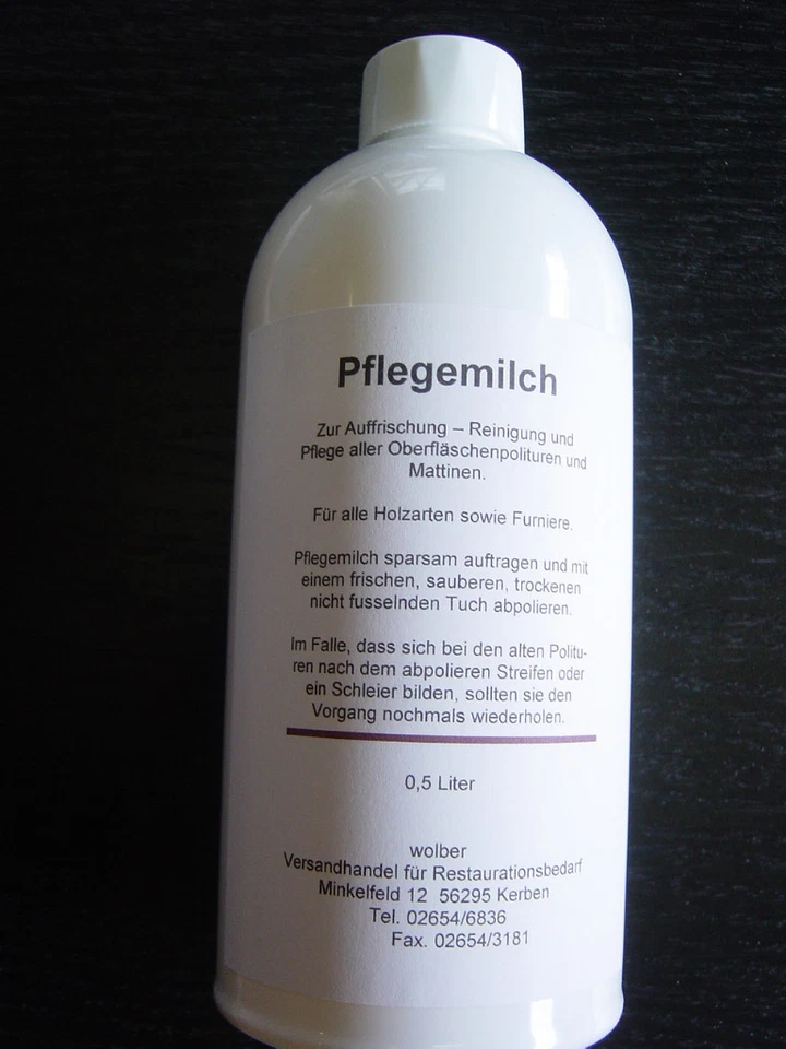 MARKENLOS Poliermilch SPEZIAL für alte und neue Schellacke 500 ml