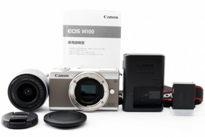 Canon EOS M100 24.2MP 15-45mm Lens Kit Gray [Excellent+++] w/Strap