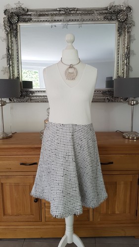 Ted Baker Cream/silver/black Size 3 ( 12 ) Knee Length Dress New With Tags - Picture 9 of 10