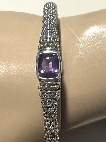 Lagos Two Tone Knot Diamonds Newport Pendant 18k Gold Silver Necklace New $850 - Picture 20 of 22