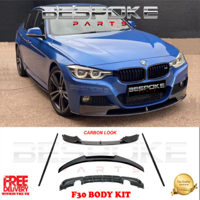 FÜR BMW F30 F31 M PERFORMANCE DIFFUSOR SPLITTER LIPPE SPOILER CARBON FIBER KIT