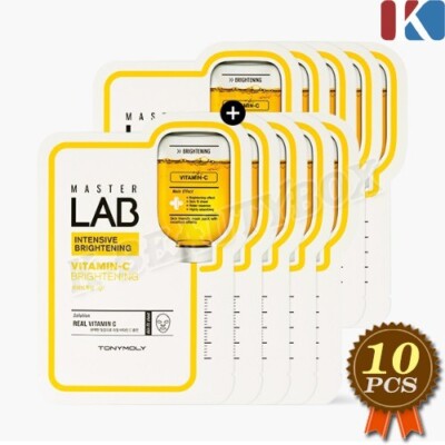 TONYMOLY Master Lab Mask Sheet 19g x 10pcs Vitamin C Brightening Mask Sheets NEW
