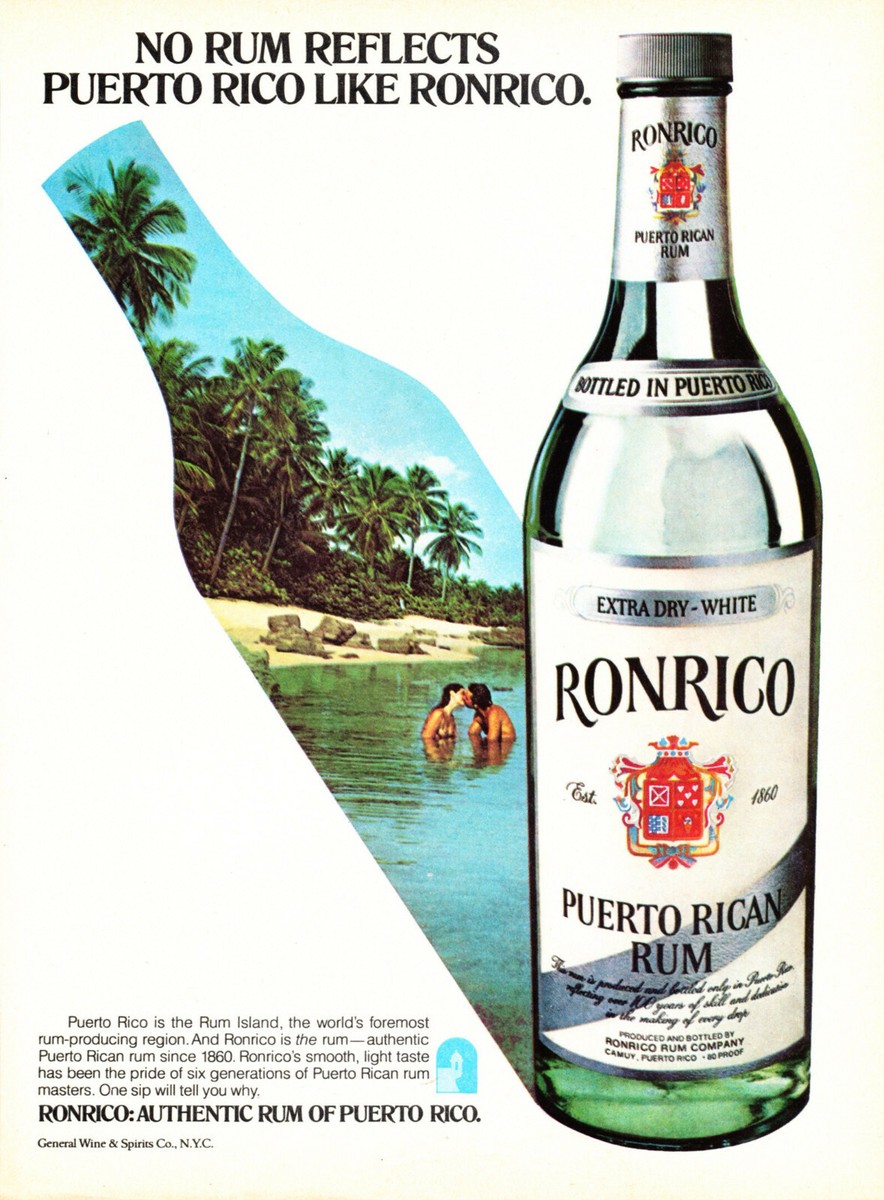 RONRICO RUM OF PUERTO RICO RUM AD #1 RARE OUT OF PRINT VINTAGE | eBay