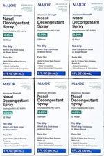 Major Nasal Decongestant Spray 1 oz 30 mL (No Drip) -Exp Date 11-2025 - (6 Pack)