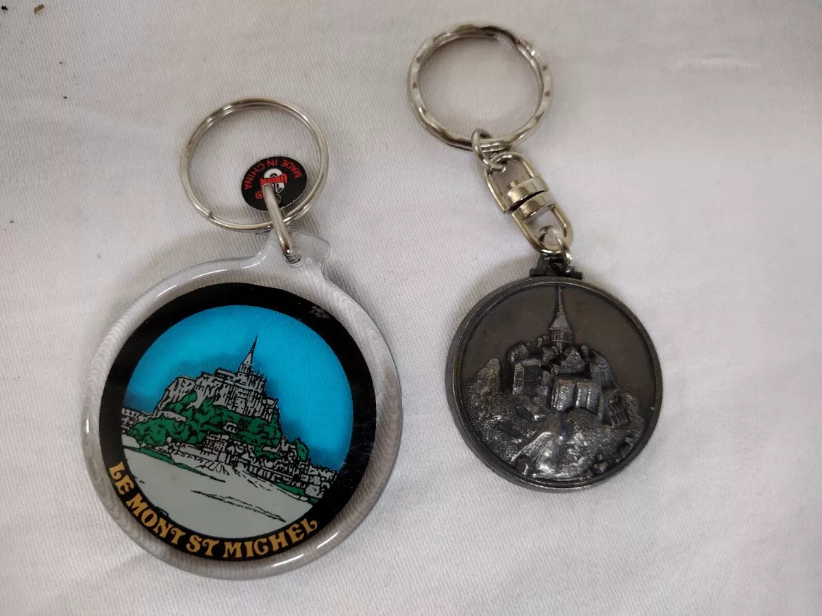 2 vintage Mont Saint St Michel keychains key rings eBay