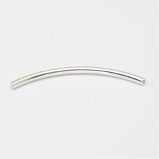 925 Sterling Silver Tube Beads, Silver, 30x1.5mm, Hole: 1mm. 3 pcs