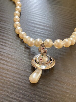 Vivienne Westwood ネックレス ONE ROW PEARL DROP 63030008 One Row Pearl Drop Choker in GOLD-PEARL-MULTI | Vivienne