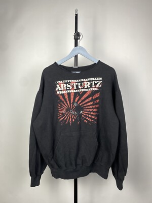 Vintage 00s Punk ABSTURTZ - Alles Wird Gut Band Faded Black Men's