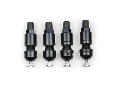 New Black Metal Valve Stem Set For 2021 2022 Lamborghini Urus OEM TPMS