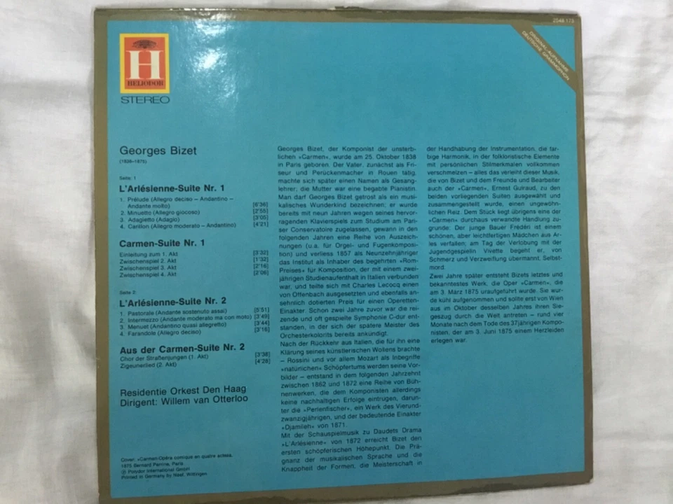 Bizet b1838-1875 L’Arleslene - suite Nr 1 and 2 Carmen - suite Nr 1 and 2 LP - Image 3 of 4