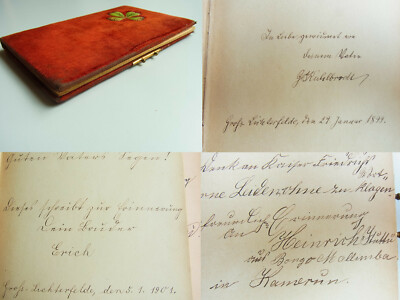 Poesiealbum BERLIN 1899 v. Ilse KUHLBRODT; mit Eintrag Bruder Erich Kuhlbrodt