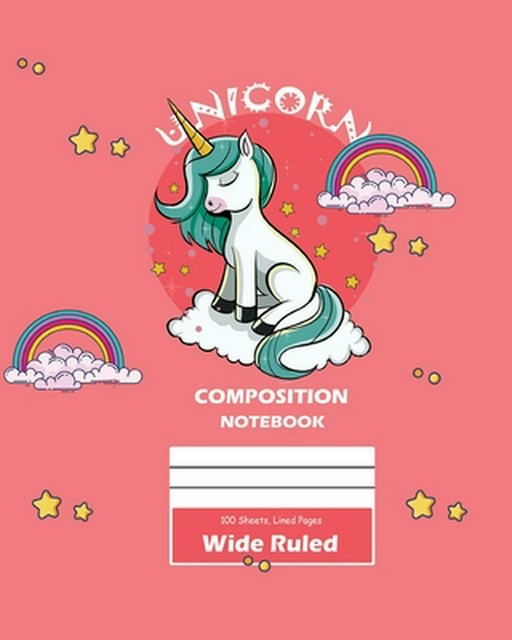 unicorn composition notebook by sprout press paperback