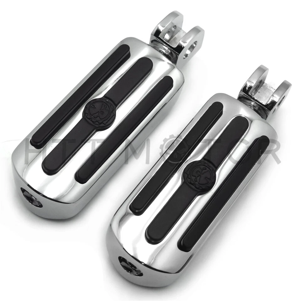 Estriberas personalizadas Groove Gear Skull para Kawasaki Front Vulcan 1500 800 900 Classic Foto 2 de 4