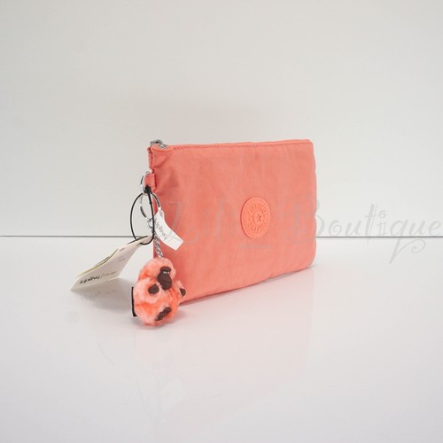 NWT Kipling AC8641 VIV Cosmetic Accessory Pouch Zipper Polyamide Cool Coral $29 - Picture 2 of 10
