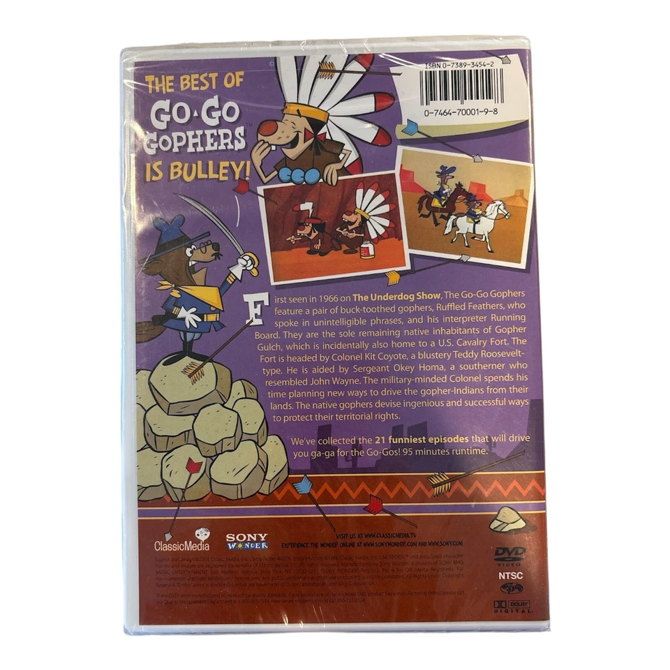 The Best Of Go-Go Gophers 21 Rocky Episodes DVD RARE HTF Cartoon Classic Media - Image 2 of 2