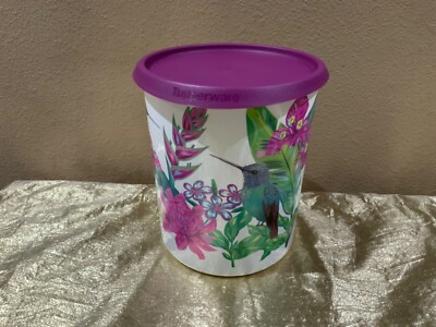 New Tupperware Beautiful One Touch  C  Canister 3.1L Hummingbird
