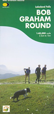 Bob Graham Round: Lakeland Fells - Sheet map, folded NEW Ltd., Harvey Ma 01/07/2