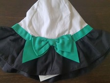 Brand New Girl 2014 Janie Jack Bow Sun Hat Size 6 7 8 black white Green bow