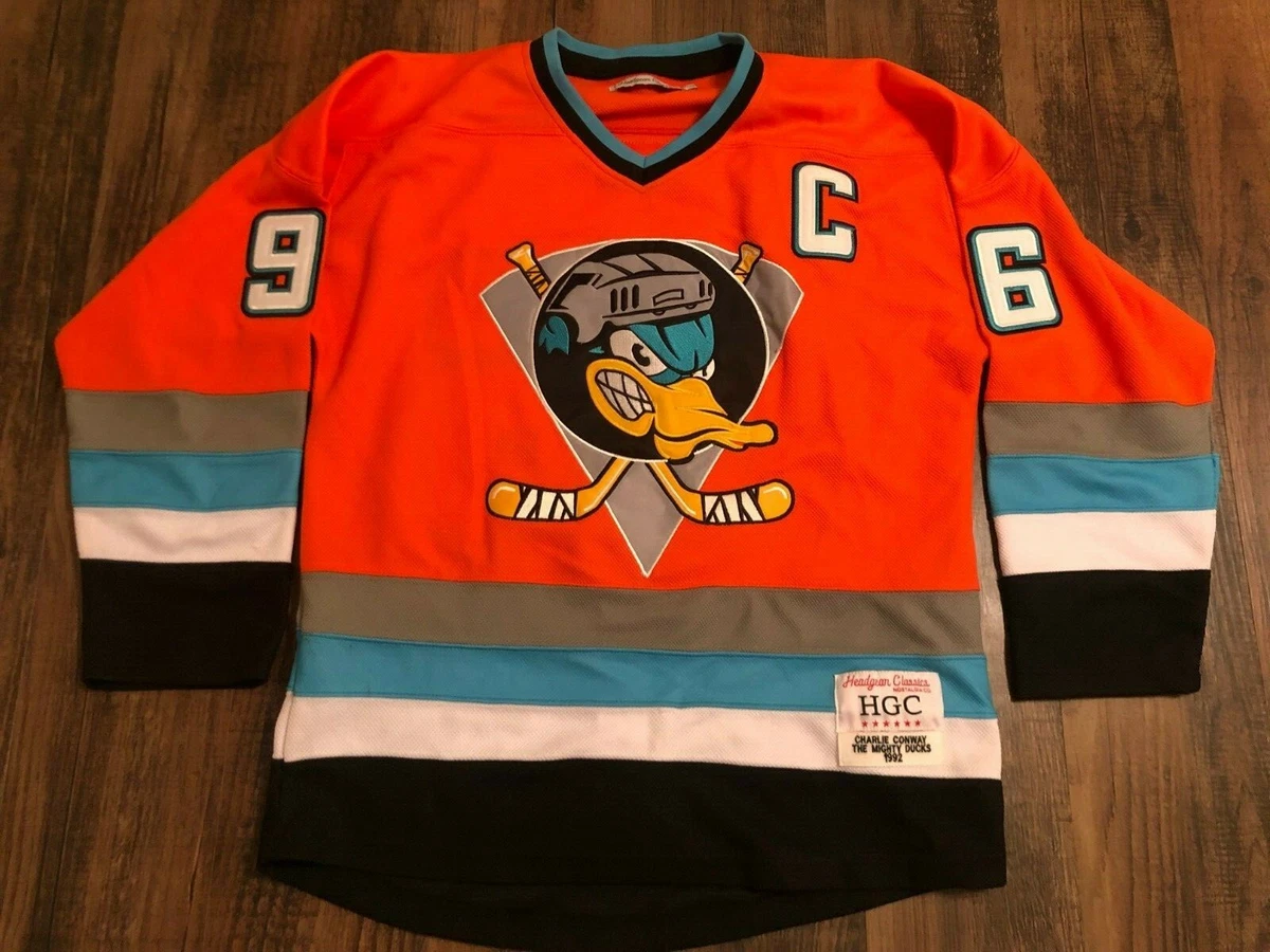 Charlie Conway #96 Mighty Ducks Movie Jersey T-Shirt Hockey Costume Captain  