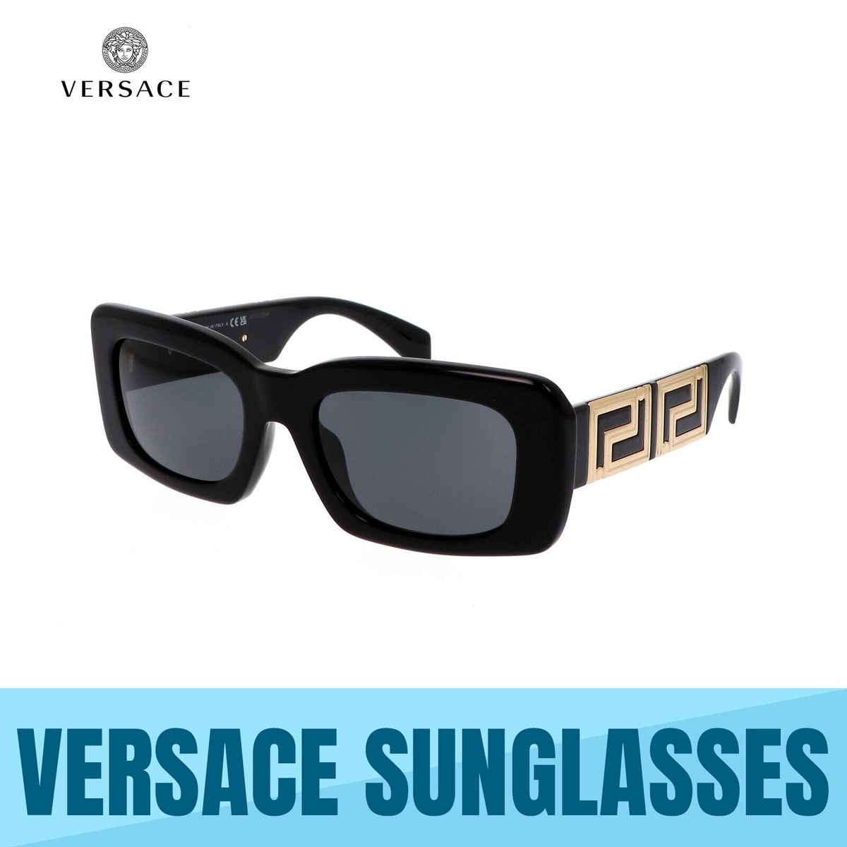 Versace Authentic Black Sunglasses Versace Sunglasses Model 2101 Black Frame & Lens with Case  main image 4