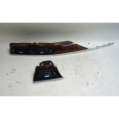 2012-2017 BMW F30 3-Series F32 Front Dash Wood Trim Set Walnut Root Chrome OEM