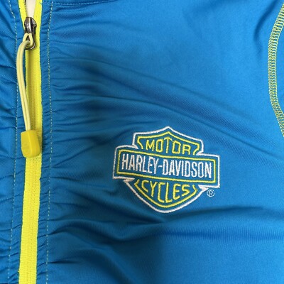 19-20 hein ウエア Lサイズ Harley-Davidson Women's Premium Quarter Zip Shirt Blue Size