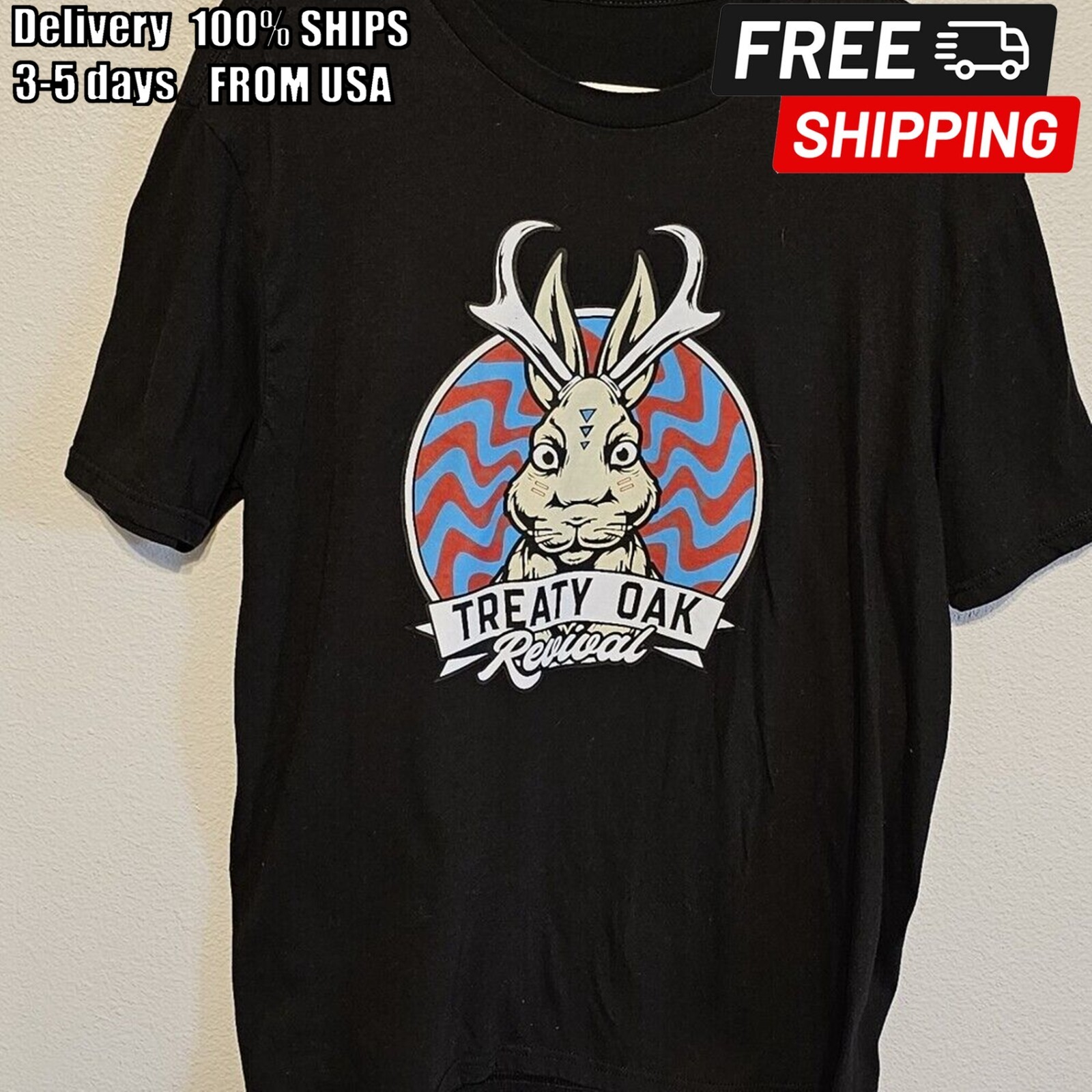 Hot Treaty Oak Revival Black Cotton Size S-4XL Tee Shirt Unisex TT569