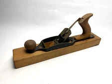Vintage Early 15" Wood Plane Bench Plane Tool USA. Unknown Make. Missing Piece