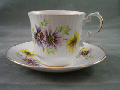 Vintage Royal Dover Flower of the Month Cup & Saucer; October/Cosmos